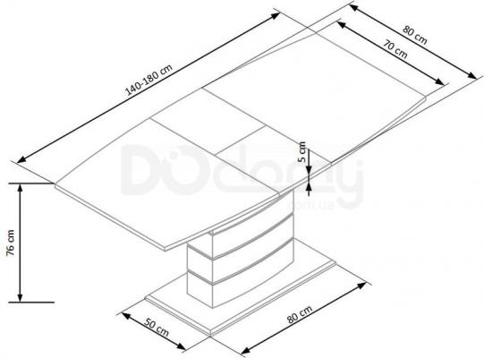 Стіл HALMAR розкладний TORONTO, фото 3