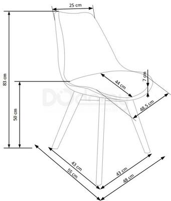 Стул HALMAR K246 прозразный, фото 2