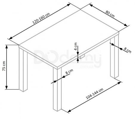 Стол HALMAR RONALD 120-160, фото 2