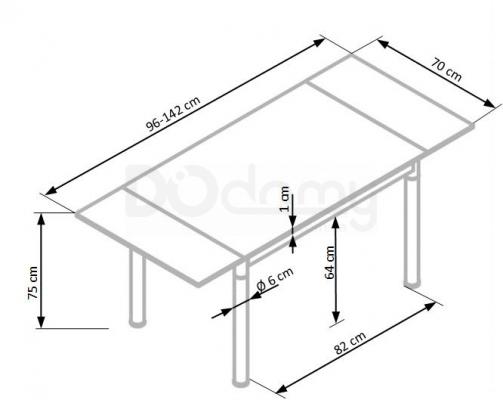 Стіл HALMAR LOGAN, фото 2