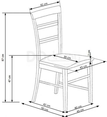 Стілець HALMAR Rafo Черешня антична, фото 2