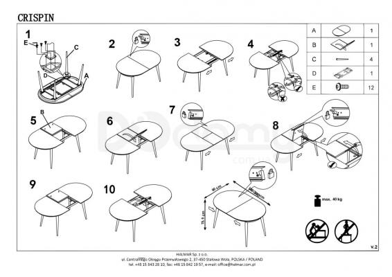Стол HALMAR CRISPIN, фото 2