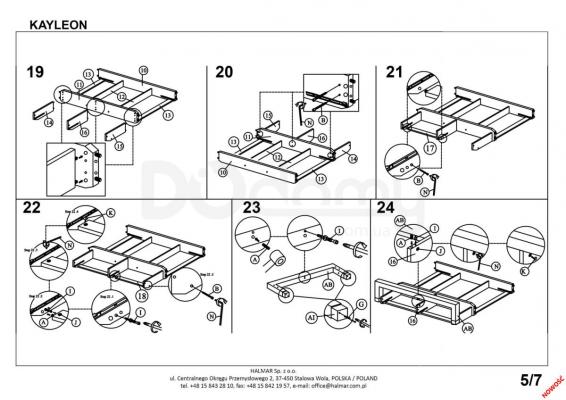 Кровать HALMAR KAYLEON 160 бежевая, фото 7