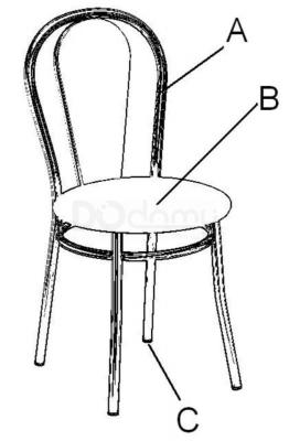 Стілець HALMAR Tulipan Plus Коричневий, фото 2