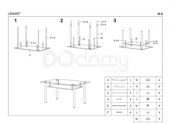 Стіл HALMAR Lenart, фото 3
