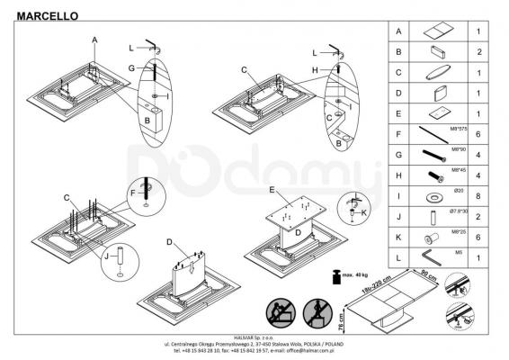 Стіл HALMAR MARCELLO, фото 2