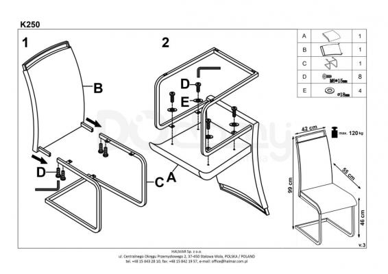 Стілець HALMAR K-250, фото 2