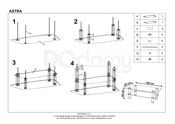 Журнальний столик HALMAR ASTRA дуб сонома, фото 2