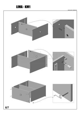 Комод HALMAR Lima KM-1 Белый, Дуб сонома, фото 7