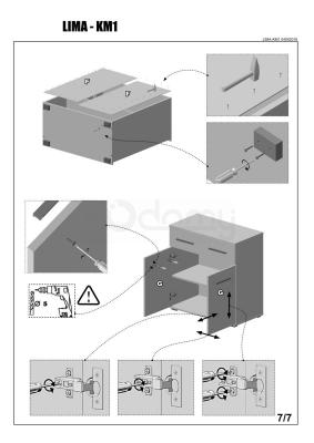 Комод HALMAR Lima KM-1 Белый, Дуб сонома, фото 8