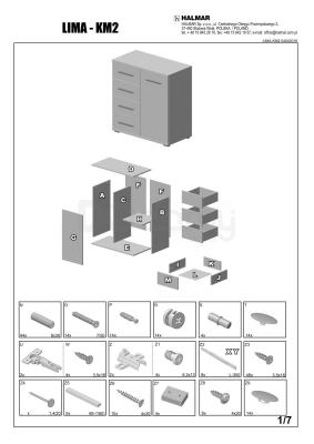 Комод HALMAR Lima KM-2 Дуб сонома, фото 2