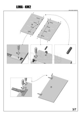 Комод HALMAR Lima KM-2 Белый, Дуб сонома, фото 4