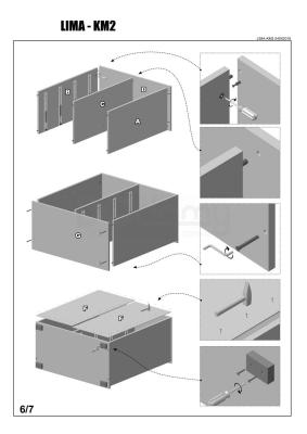 Комод HALMAR Lima KM-2 Белый, Дуб сонома, фото 7