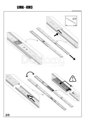 Комод HALMAR Lima KM-3 Белый, Дуб сонома, фото 3
