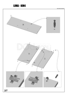 Комод HALMAR Lima KM-4 білий, дуб сонома, фото 3