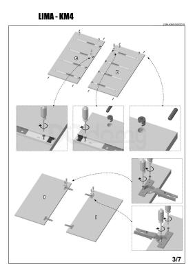Комод HALMAR Lima KM-4 білий, дуб сонома, фото 4