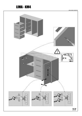 Комод HALMAR Lima KM-4 білий, дуб сонома, фото 8