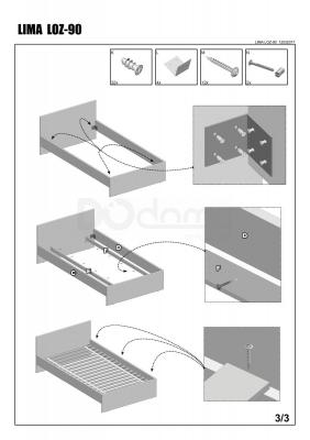 Кровать HALMAR Lima 90, фото 4