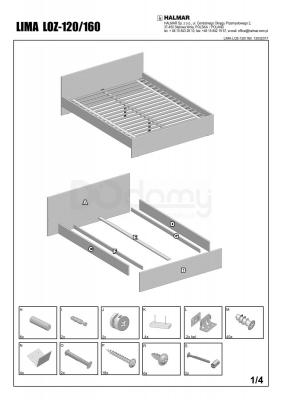 Ліжко HALMAR LIMA LOZ-120, фото 2