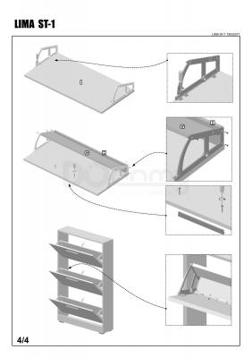 Тумба HALMAR для взуття Lima ST-1 дуб сонома, фото 5