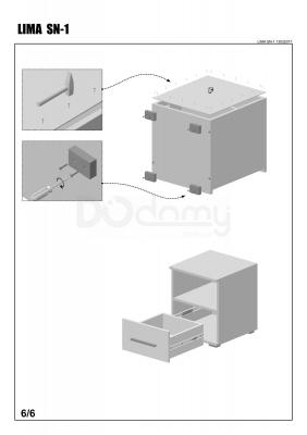 Приліжкова тумба HALMAR LIMA SN-1 дуб сонома/Біла, фото 7