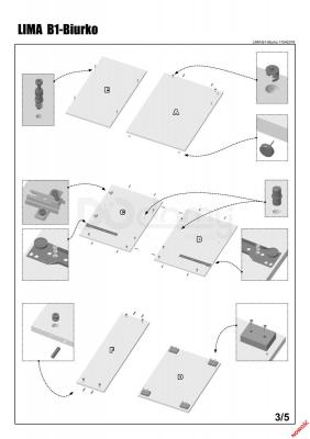 Стіл HALMAR LIMA B-1 biurko дуб сонома / білий, фото 4