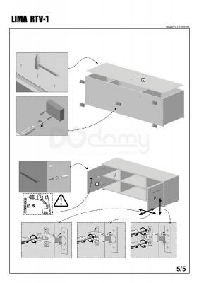 Тумба HALMAR LIMA RTV-1 Дуб сонома/Белый, фото 6