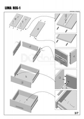 Шафа HALMAR Lima Reg-1 білий/дуб сонома, фото 4