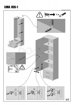 Шафа HALMAR Lima Reg-1 білий/дуб сонома, фото 8