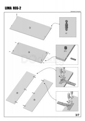 Шафа HALMAR Lima Reg-2 дуб сонома/білий, фото 4