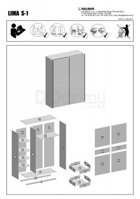Шафа HALMAR Lima S-1 дуб сонома, фото 2
