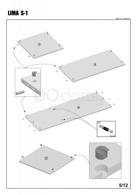 Шафа HALMAR Lima S-1 дуб сонома, фото 6