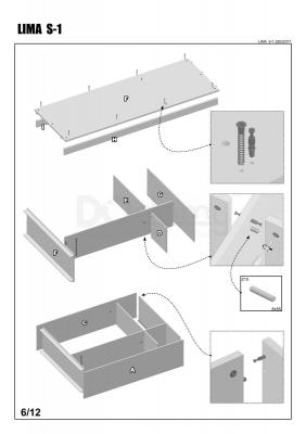 Шкаф HALMAR Lima S-1 Белый, фото 7
