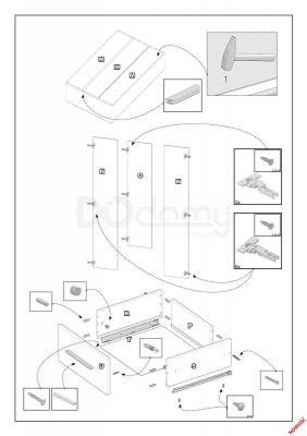 Шкаф HALMAR Lima S-3 Дуб сонома / Белый, фото 4
