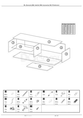 Тумба під ТВ HALMAR LIVO RTV-120W білий, фото 4