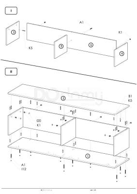 Тумба під ТВ HALMAR Livo RTV-160S білий, фото 5