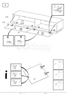Тумба ТВ HALMAR LIVO RTV-160S чорний, фото 7