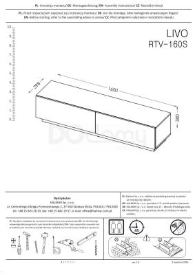 Тумба ТВ HALMAR Livo RTV-160W Черный, фото 2