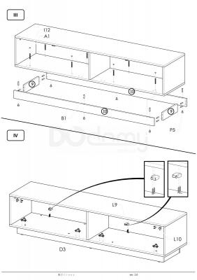 Тумба ТВ HALMAR Livo RTV-160W Черный, фото 6