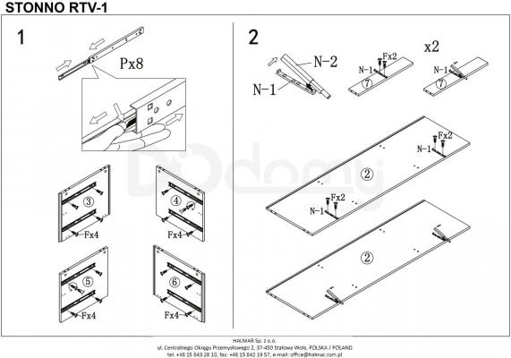 Тумба ТВ HALMAR Stonno RTV1, фото 3