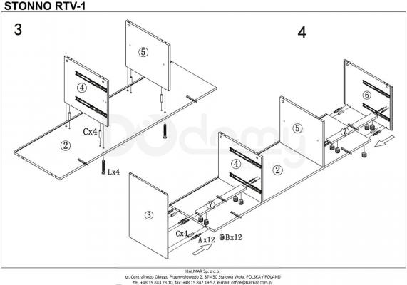Тумба ТВ HALMAR Stonno RTV1, фото 4
