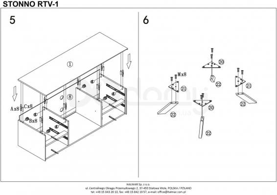 Тумба ТВ HALMAR Stonno RTV1, фото 5