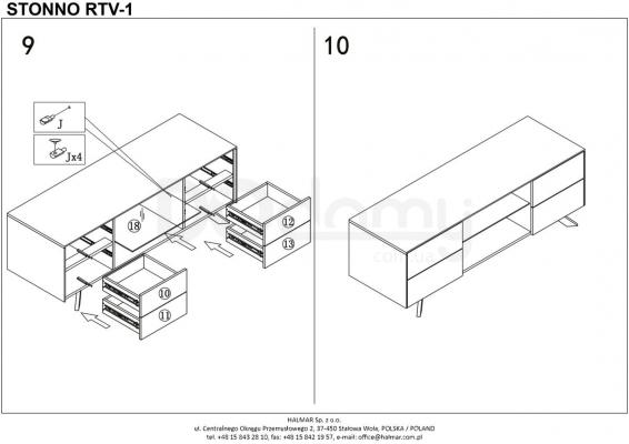 Тумба ТВ HALMAR Stonno RTV1, фото 7