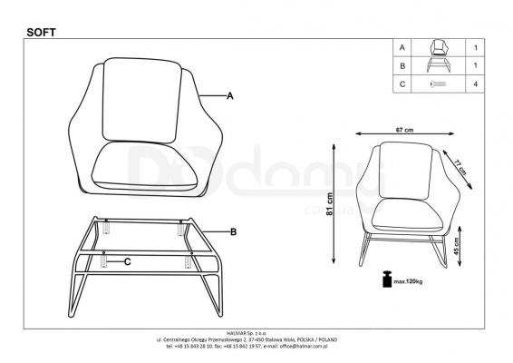 Крісло HALMAR SOFT, фото 3