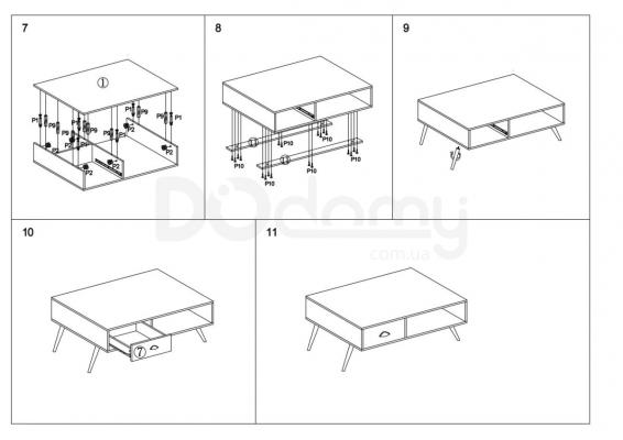 Журнальный столик HALMAR MEZO LAW-1, фото 3