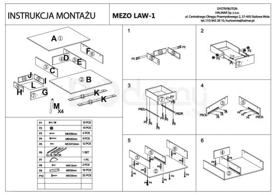 Столик журнальний HALMAR Mezo Law-1, фото 2