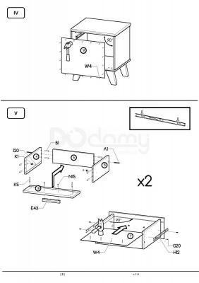 Прикроватна тумба HALMAR MOLDA SN-1, фото 6