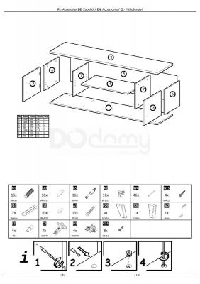 Тумба HALMAR Molda RTV-1 Дуб сонома, Белый, фото 4