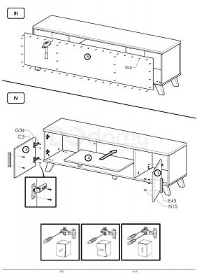Тумба HALMAR Molda RTV-1 Дуб сонома, Белый, фото 6