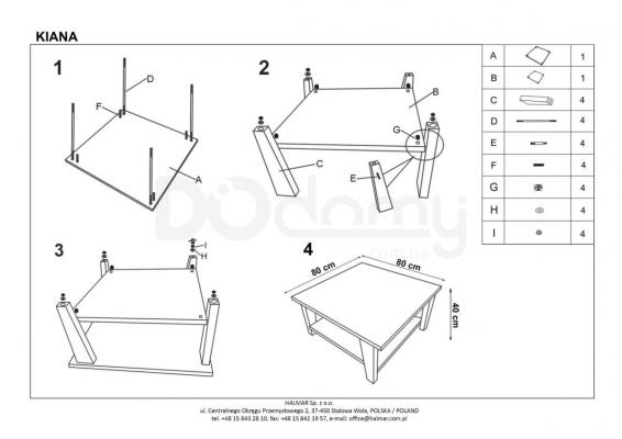 Журнальный столик HALMAR KIANA, фото 2